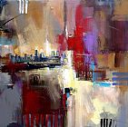 City Gateway Paintings - Sounds of City 2 by Anna Razumovskaya